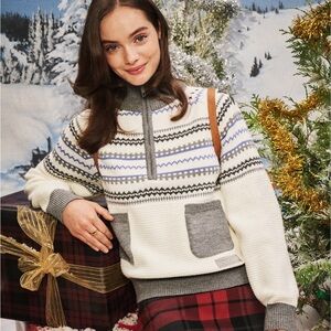 Official Taylor Swift ‘Folklore’ Merch - Quarter-Zip Cozy Sweater - Unisex XS